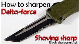 Sharpening Tactical knives Ann Sword at Tampa gun show is how I prove I make the best sharpener.