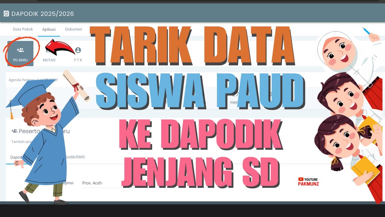 Cara Tarik Peserta Didik Jenjang PAUD Ke Jenjang SD Pada Aplikasi Dapodik