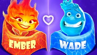 Ember and Wade from Elemental from Birth to Death! Fire Girl vs Water Boy!