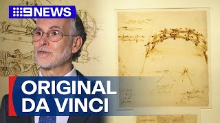 Leonardo Da Vinci original sketches to be displayed first time in Australia | 9 News Australia