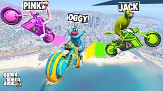 Oggy Fighting With Jack And Pink Panther In DEADLINE Racing Challenge😱! GTA5 screenshot 5