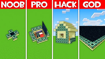 Minecraft Battle: END PORTAL BASE BUILD CHALLENGE - NOOB vs PRO vs HACKER vs GOD in Minecraft!