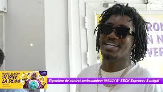 Signature de contrat ambassadeur WALLY B  SECK Expresso Senegal
