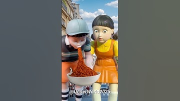 Squid Game AI Black bean noodles ASMR #squidgame #squidgame2 #ai #asmr