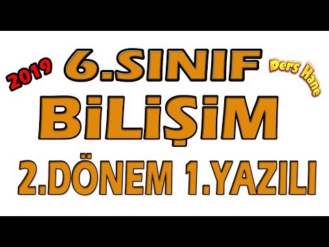 6.Sınıf Bilişim Teknolojileri 2.Dönem 1.Yazılı 2019 | 6.Sınıf Bilişim