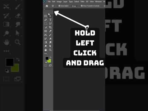 How to Separate the Toolbar from the Option Bar in Photoshop? #toolbar #photoshop #viral #shorts