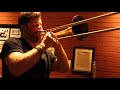 Antonis Andreou tests the B.A.C. Voyager Trombone