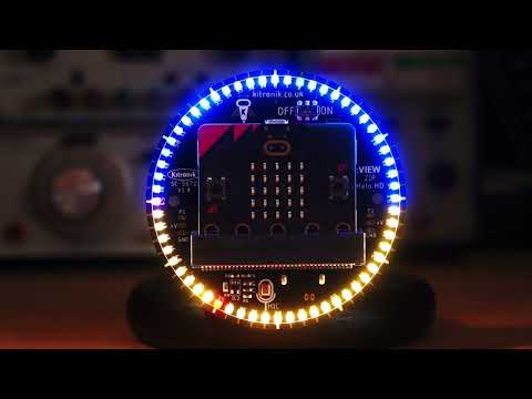 Clock and stopwatch in MicroPython for the Kitronik ZIP Halo HD