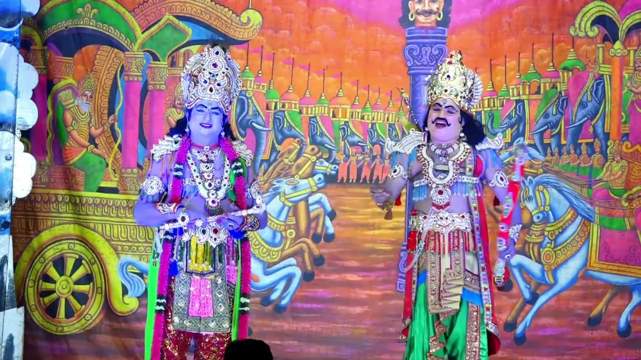 Bhagavatgeetha scene in kurukshetra drama shree Krishna arjuna 