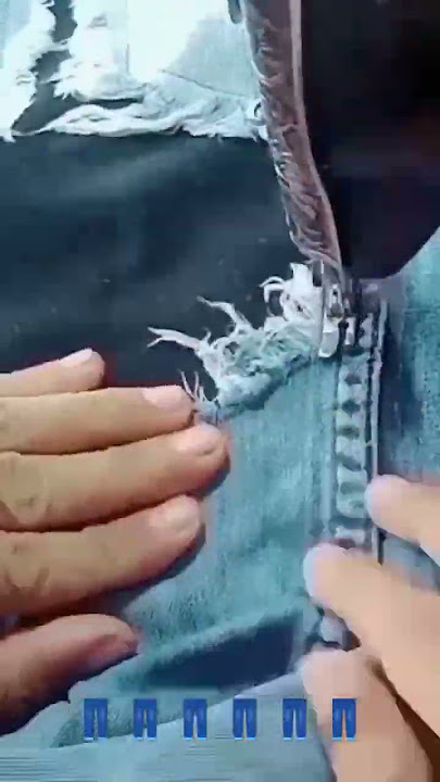 Solusi menjahit CELANA jeans, sobek besar,kita buat variasi