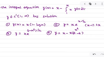 CSIR/NET/SET/GATE PROBLEM ON INTEGRAL EQUATIONS