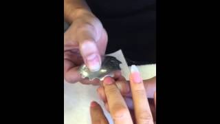 Pink & White nails using Metal cutter