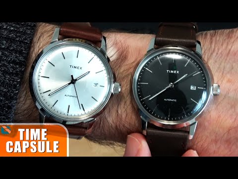 Video thumbnail: "Timex Marlin Automatic 40mm Watch Review - Silver and Black Dials - Time Capsule" — hands-on review by Geekanoids on YouTube