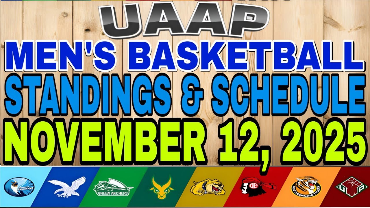 UAAP SEASON 88 STANDINGS | NOVEMBER 8 | SCHEDULE NOVEMBER 12, 2025 | UAAP MENS BASKETBALL