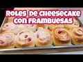 ROLES DE CHEESECAKE CON FRAMBUESAS! COCINANDO CON MIS HIJAS!