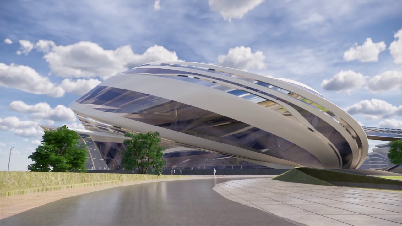 Electric Car Experience Centre and factory in Guanghzou, China.