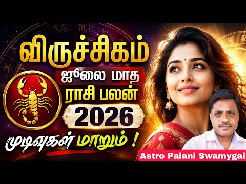 விருச்சிகம் ராசி | ஜூலை மாத ராசிபலன் 2026 | Viruchigam | July Month Rasi Palan 2026 