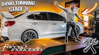 DYNO TUNING THE WRX STI AND IT GETS CRAZY POWER ! (STAGE 1) | BRAAP VLOGS