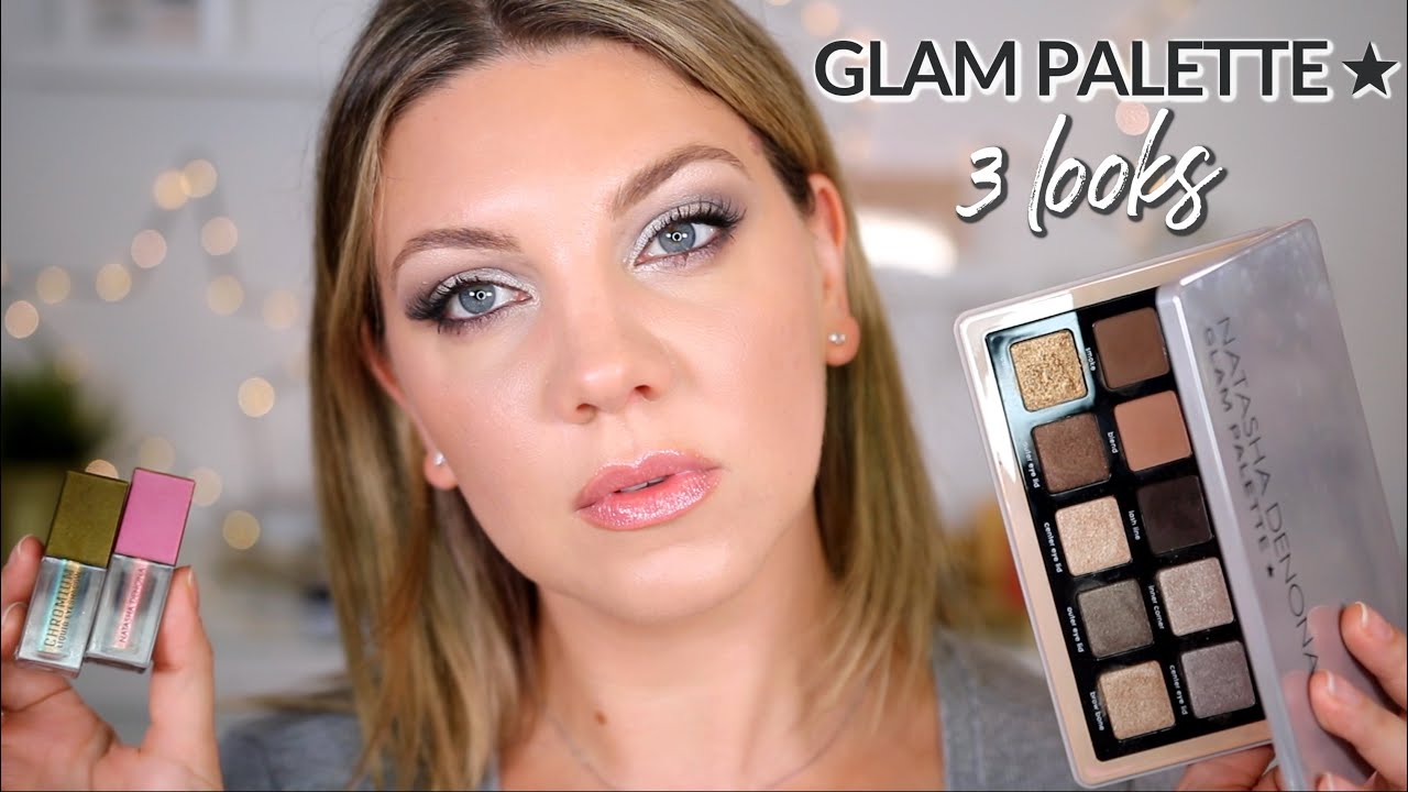 ⭐️GLAM PALETTE NATASHA DENONA ET CHROMIUM LIQUID EYESHADOW. Revue, Dupe, swatch & 3 LOOKS ✨