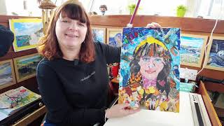 Fun Creative Self Portrait in Collage, inspired by Bernard Pras. Get creative and have fun with ART.