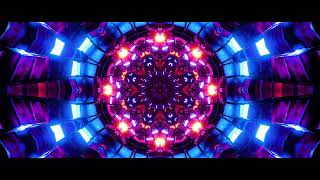 VJ LOOP - Flying in a tunnel with glowing cubes