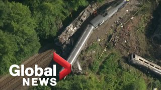 3 dead in Scotland train derailment as aerial view shows scale of damage