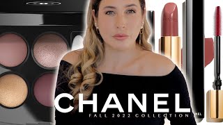 NEW CHANEL FALL 2022 LES 4 OMBRES 58 INTENSITE & BLEU CARDONE EYELINER  REVIEW MEDIUM / TAN SKIN 