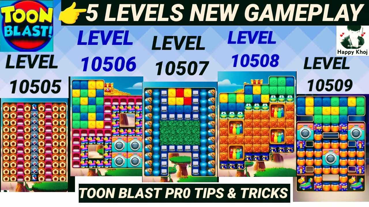 Toon Blast Levels 10505-10509 FAST Solutions! | Pro Tips & Tricks!