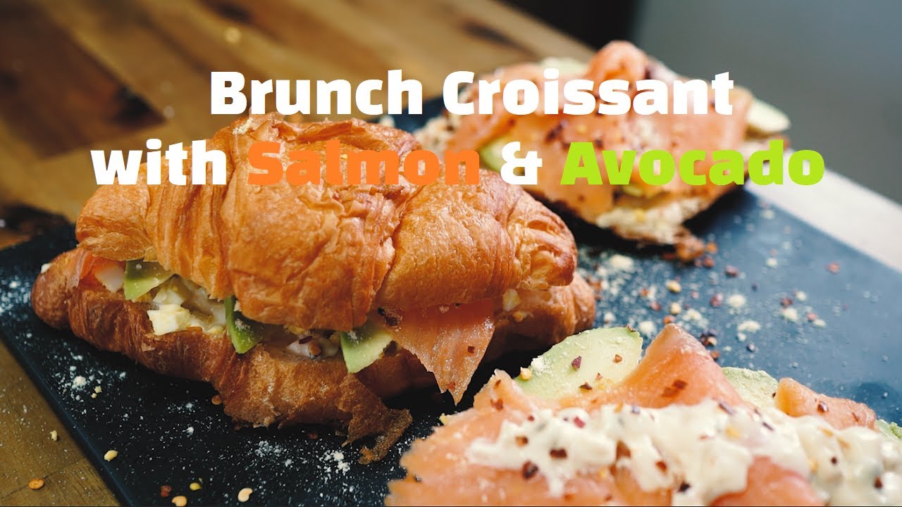 Avocado Salmon Croissant brunch