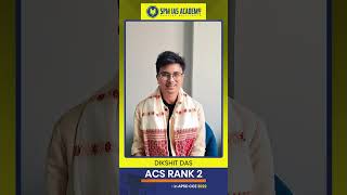 🎉Congratulations to Dikshit Das for securing ACS Rank 2nd in the APSC CCE-2022.