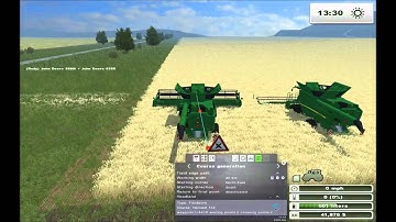 Farming Simulator Tutorial  two combines on a single field using courseplay