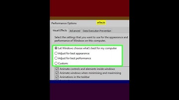 How to disable visual effects in Windows