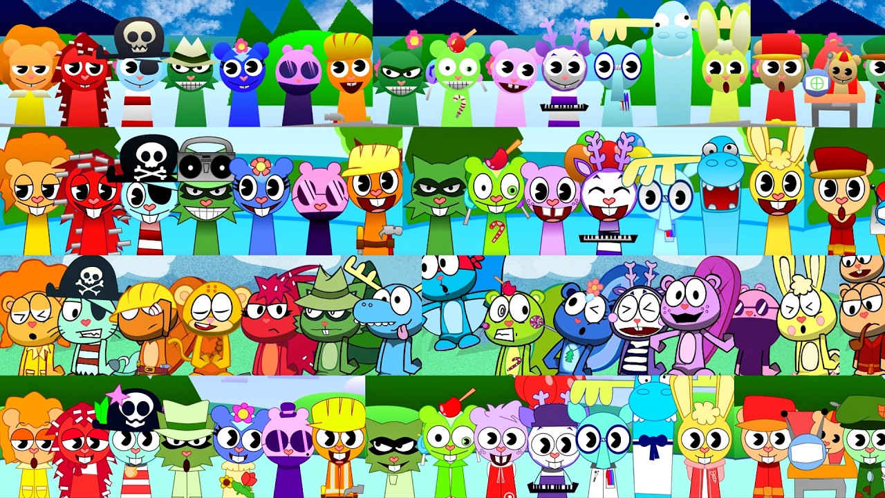 Sprunk Tree Friends SPRUNKI BUT ALL CHARACTERS TURN INTO HAPPY TREE FRIENDS! - YouTube