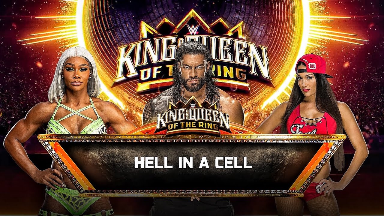 Jade Cargill Vs Roman Reigns Vs Nikki Bella - Hell In A Cell Match At WWE Night Of Champions