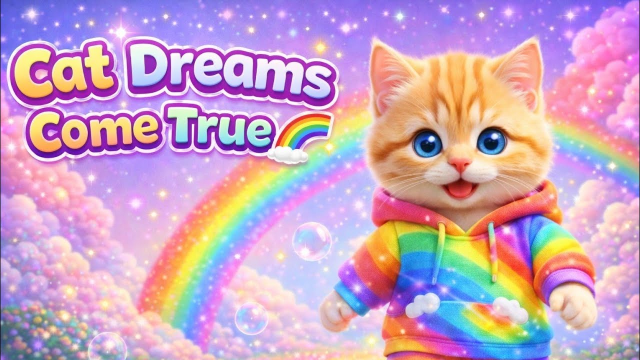 Cute Cat’s Rainbow Dream 😍🌈 | Most Magical Cat Video | Fun & Magical Adventure  🌈 | Funny cat video 