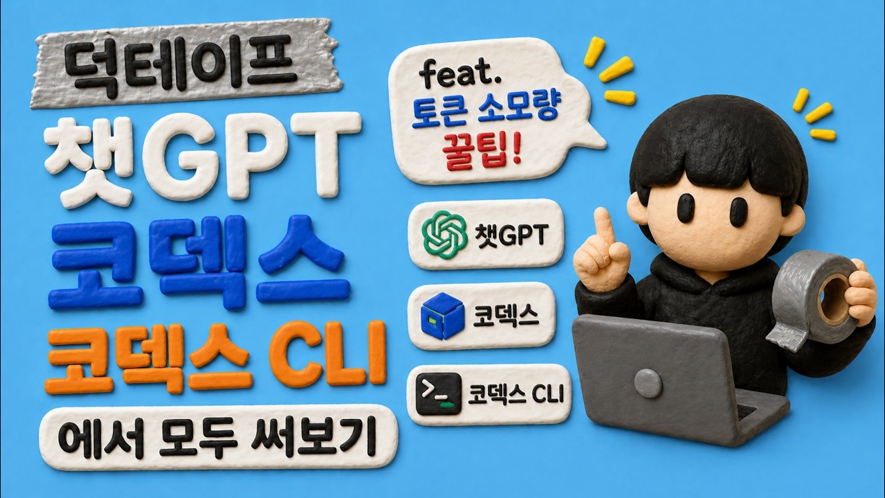 덕테이프 코덱스 사용 가이드 + 코덱스 CLI, 챗GPT 완벽 비교 영상