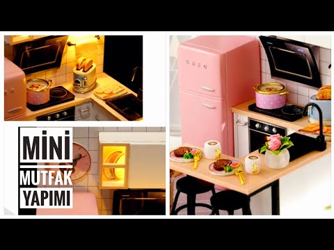 Gerçekçi Minyatür Mutfak Yapımı ~ Pembe Mini Mutfak Nasıl Yapılır