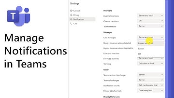 How to manage Notifications in Microsoft Teams
