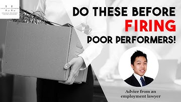 How to Legally Terminate a Poor Performing Employee