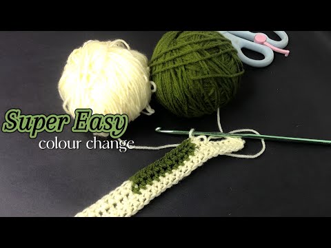 Quick and Simple Colour changes Mid Row | Pro crochet Tips