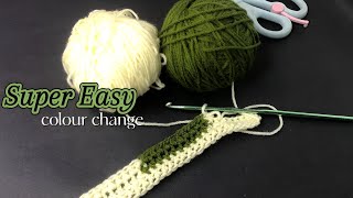 Quick and Simple Colour changes Mid Row | Pro crochet Tips