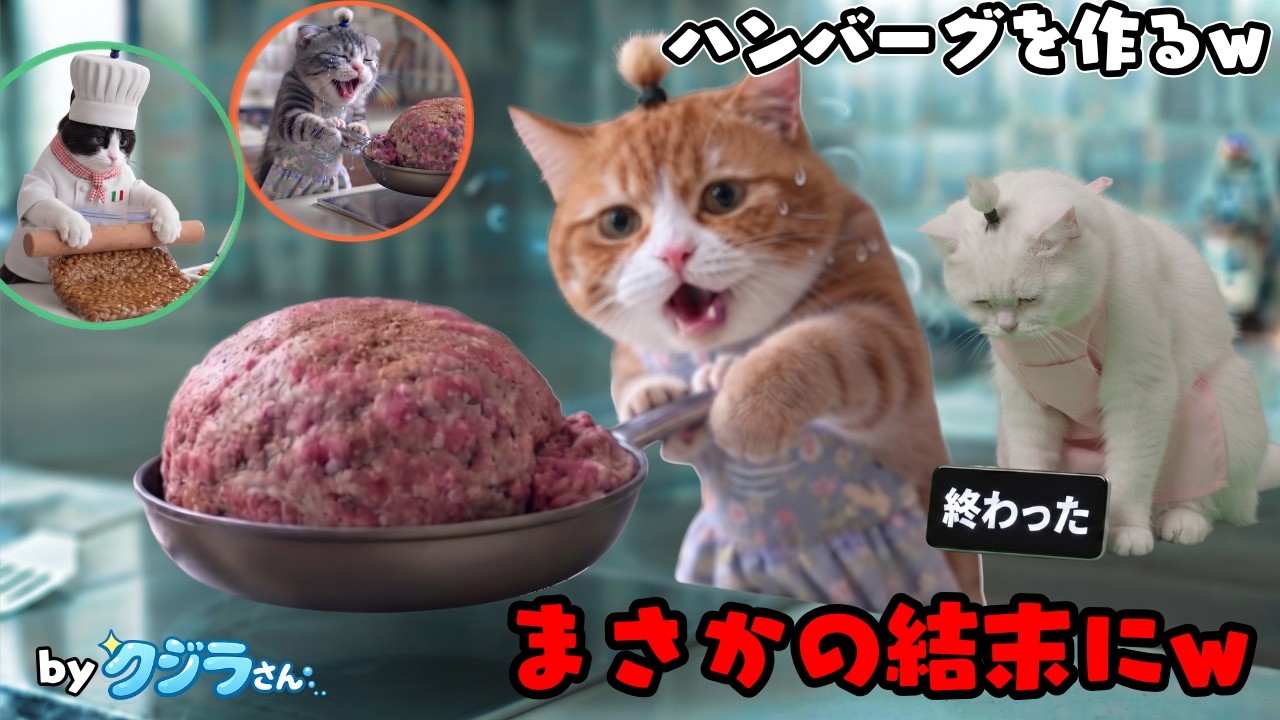 【爆笑】半額のひき肉でハンバーグ作るはずが...なぜか〇〇化した件w