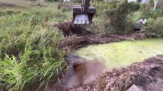 LIMPANDO VALETA ATÉ CHEGAR NO BREJO- Escavadeira Hidráulica op iago👷🏼‍♂️