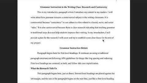 APA 7: Levels of Headings