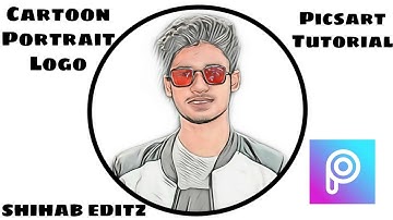 Cartoon Portrait Logo || Picsart Tutorial || SHIHAB EDITZ