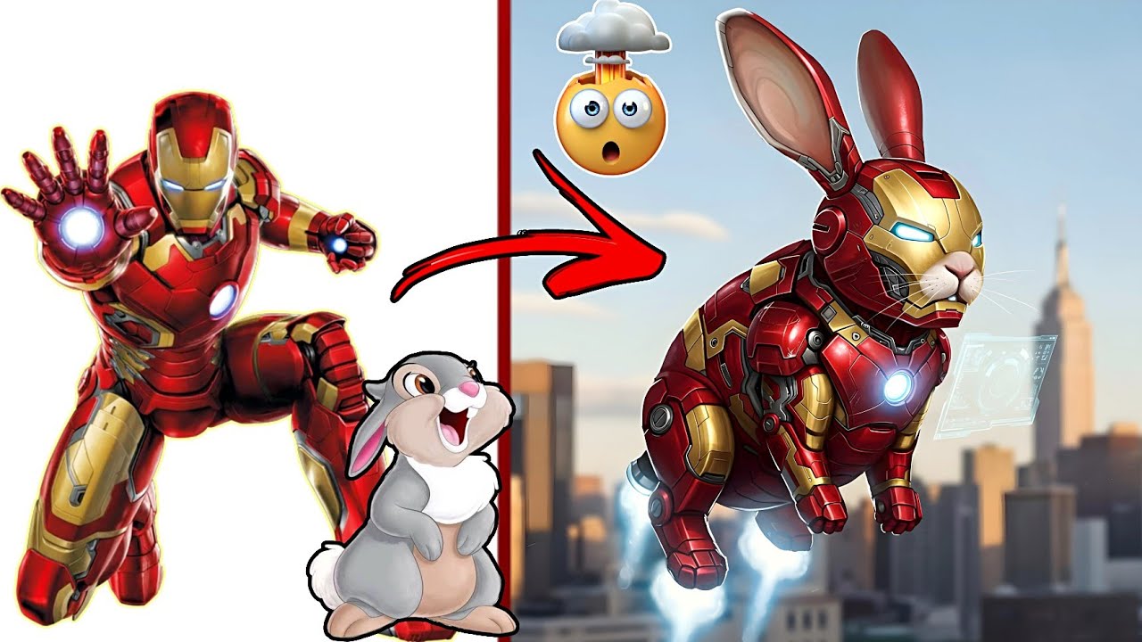 Avengers Transform into Gigantic Rabbits | Epic Superhero Rabbit Forms ...