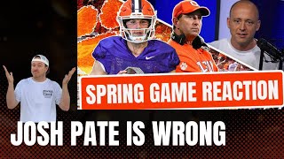 Clemson Football: Josh Pate's Reaction to Clemson's Spring Game is Wrong