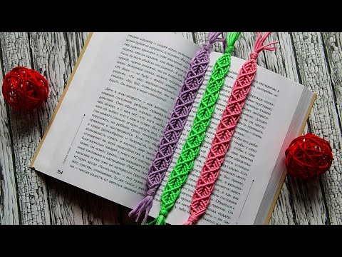 Как сделать закладку для книги из ниток своими руками