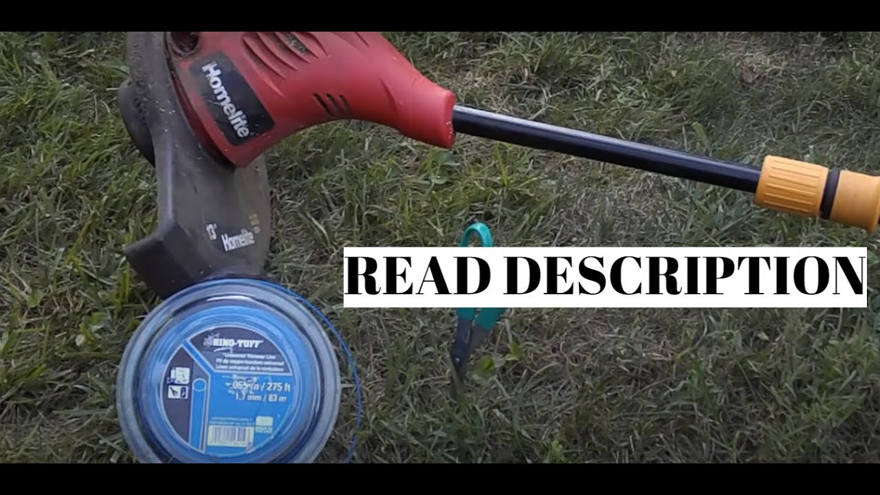 READ DESCRIPTION FIRST: How to Replace Homelite Weed Eater String 13" ...