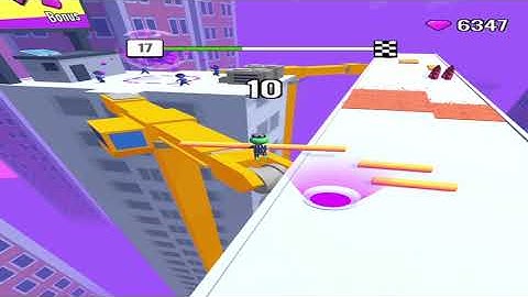 Roof Rails Level 17 - gameplay (ios android) walkthrough all levels